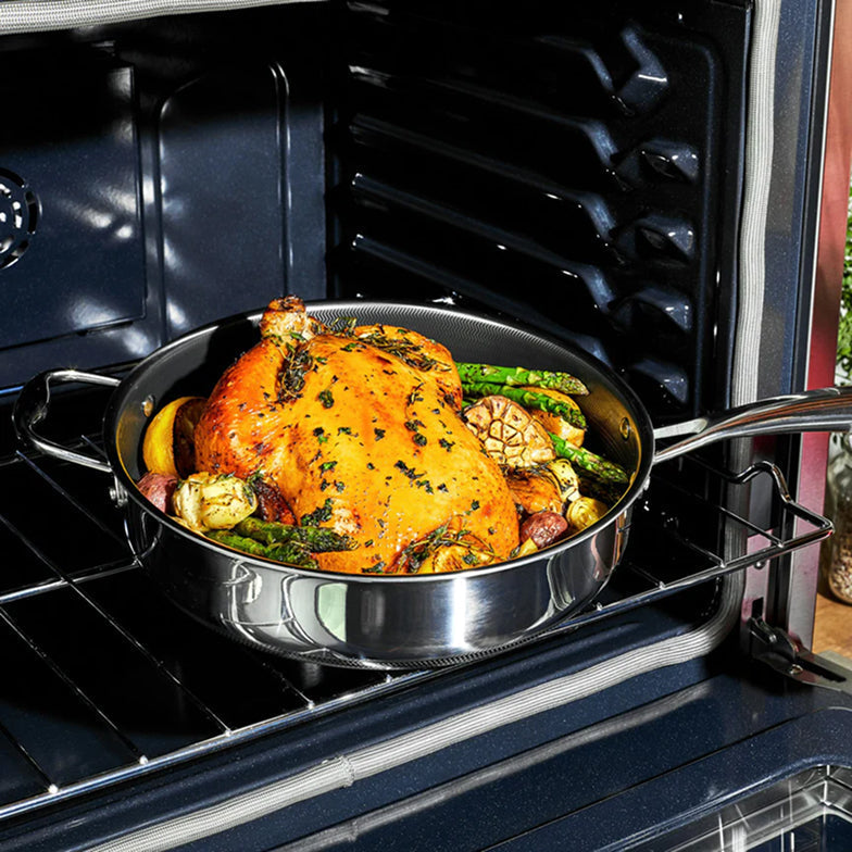 5.5 QT Hybrid Deep Sauté Pan with Lid (5.2 L)
