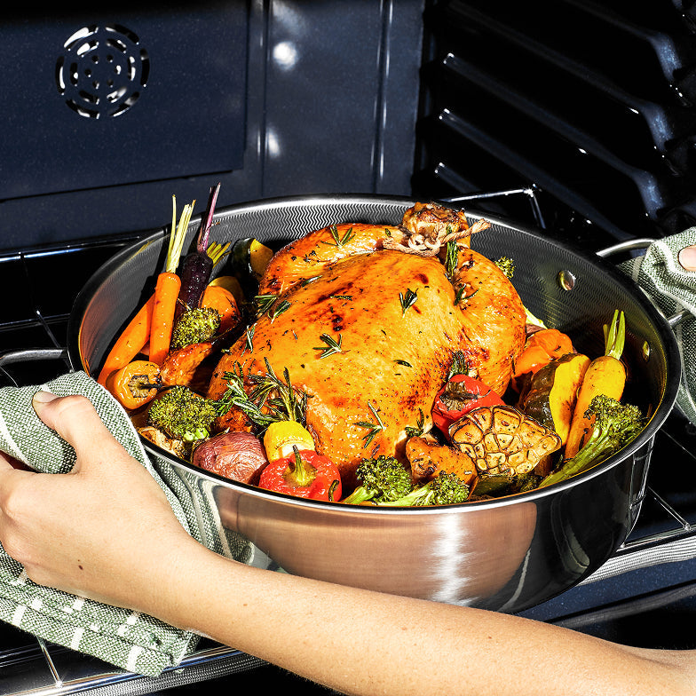 7QT Hybrid Deep Sauté Pan/Chicken Fryer with Lid (6.6 L)