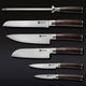 Set de Cuchillos Japoneses Damascus de 6 Piezas – Edición Espresso