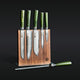 Set de Cuchillos Japoneses Damascus de 7 Piezas – Edición Verde