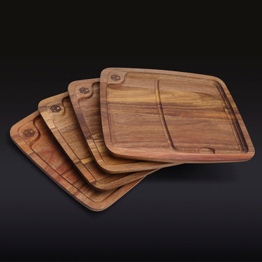 Set de Platos “Bistecca” de madera, 4 piezas