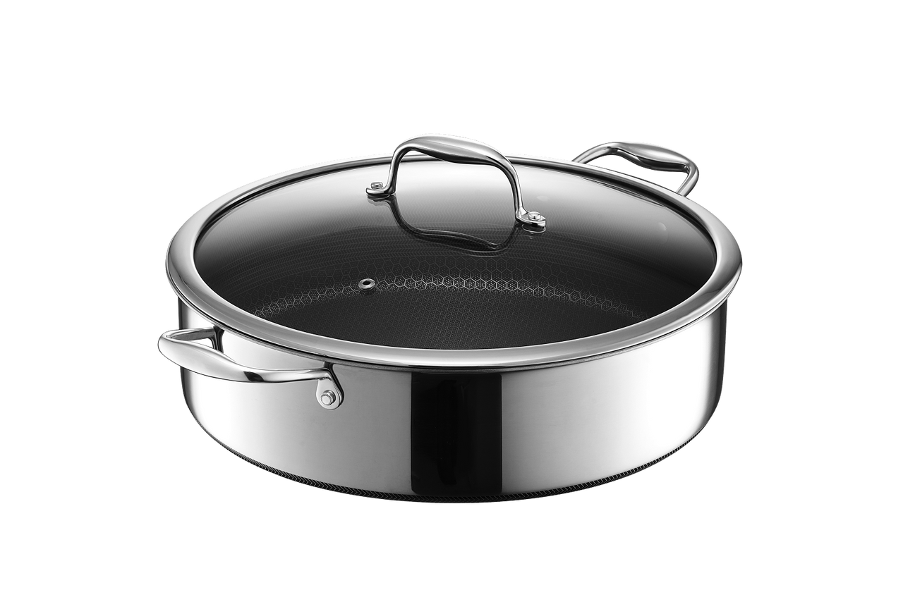 7QT Hybrid Deep Sauté Pan/Chicken Fryer with Lid (6.6 L)