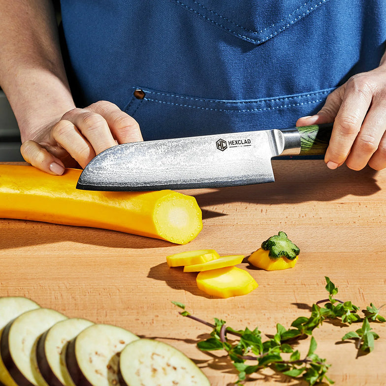 Cuchillo Santoku de Acero Damasco, 7" (17 cm)
