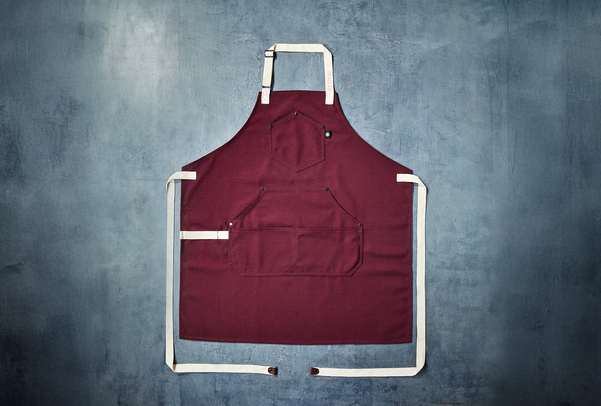 Eco Modern Apron (Crimson)